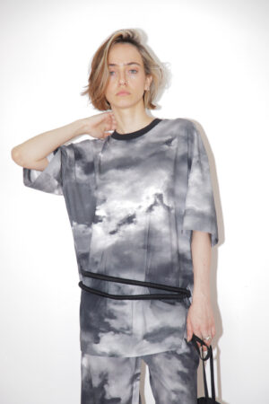 NUVOLA OVER T-SHIRT / bicolor allover print