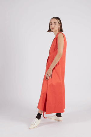 TWILL DRESS / orange