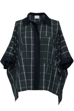 QUADRO OVER SHIRT/ tartan dark green