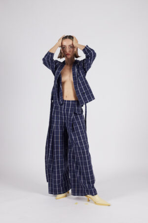 QUADRO JACKET SHIRT and PANT/ tartan blue