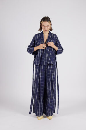 QUADRO JACKET SHIRT and PANT/ tartan blue
