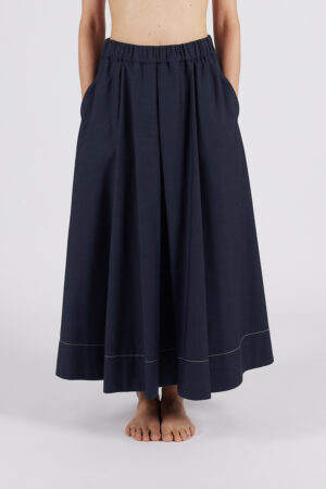 MARINA SKIRT / blu con impunture