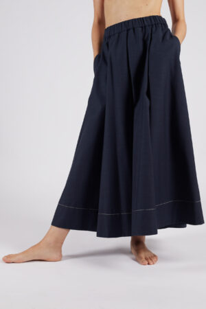 MARINA SKIRT / blu con impunture