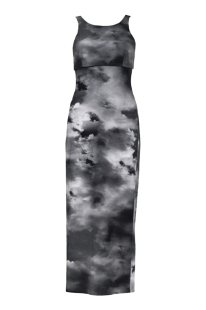 NUVOLA MIDI DRESS / bicolor allover print