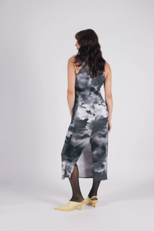 NUVOLA MIDI DRESS / bicolor allover print