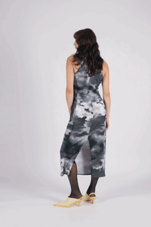 NUVOLA MIDI DRESS / bicolor allover print