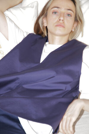 TOP / blue batik