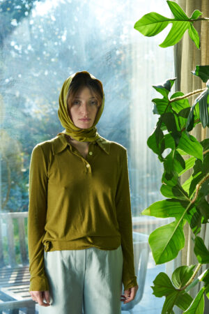 JERSEY POLO / olive green