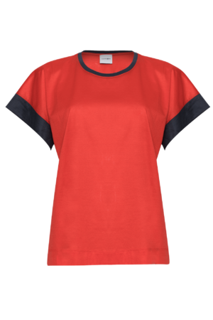 101 T-SHIRT / bright orange & slate