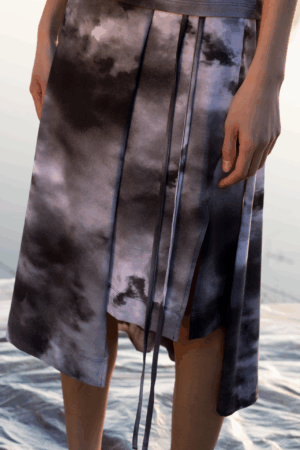 CLOUD SKIRT / bicolor allover print