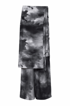 CLOUD SKIRT / bicolor allover print
