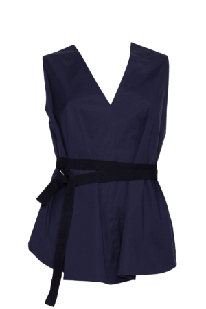 TOP / blue batik