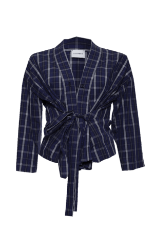 COMPLETO JACKET SHIRT & PANTS / tartan blue