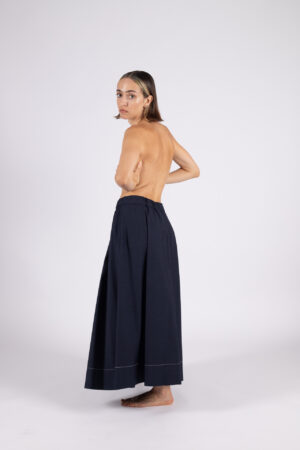 MARINA SKIRT / blu con impunture