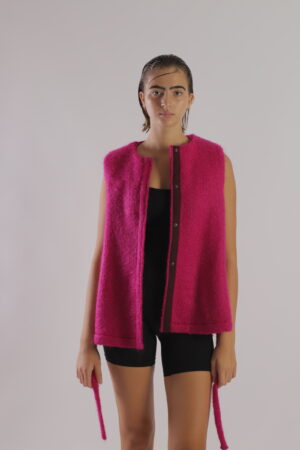 CARDIGAN GILET/ fuxia