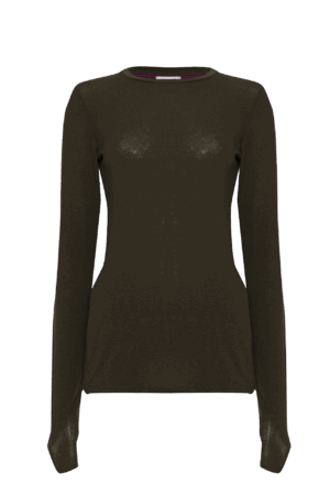 JERSEY WOOL MAGLIA / olive