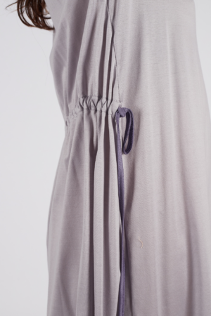 Drawstring jersey midi dress