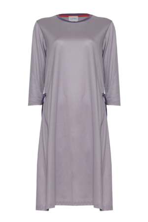 Silk-effect jersey midi dress