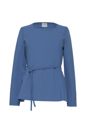 Comfortable women's sweater in light blue viscose